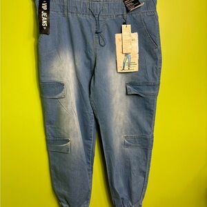 V I P BAGGY FIT blue jeans size14 new